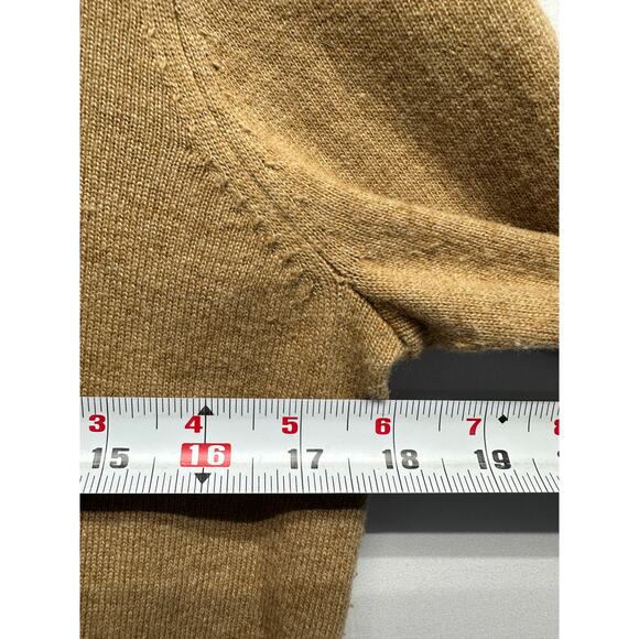 J.Crew Wool Cashmere Camel Sweater Tan Embroidered Animal Pullover Sz S - Picture 4 of 9